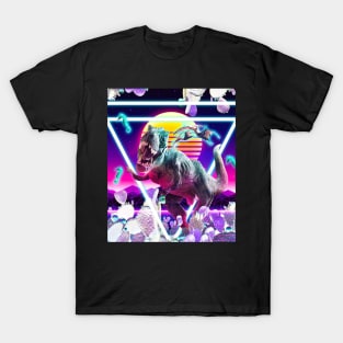 Dinosaur Rave Raving T-Rex T-Shirt